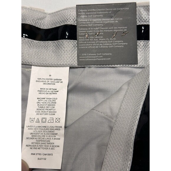Callaway Pro Spin 2.0 Performance Golf Shorts Opti Dri Mens 30 NWT New Old Stock - Picture 8 of 10